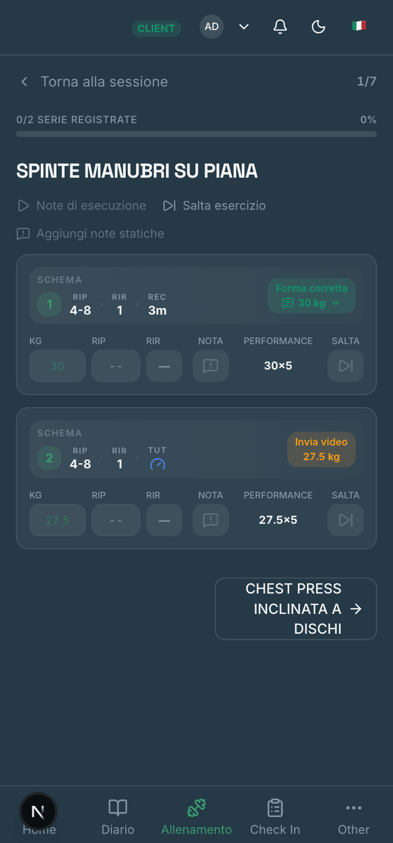 Workout Tracking