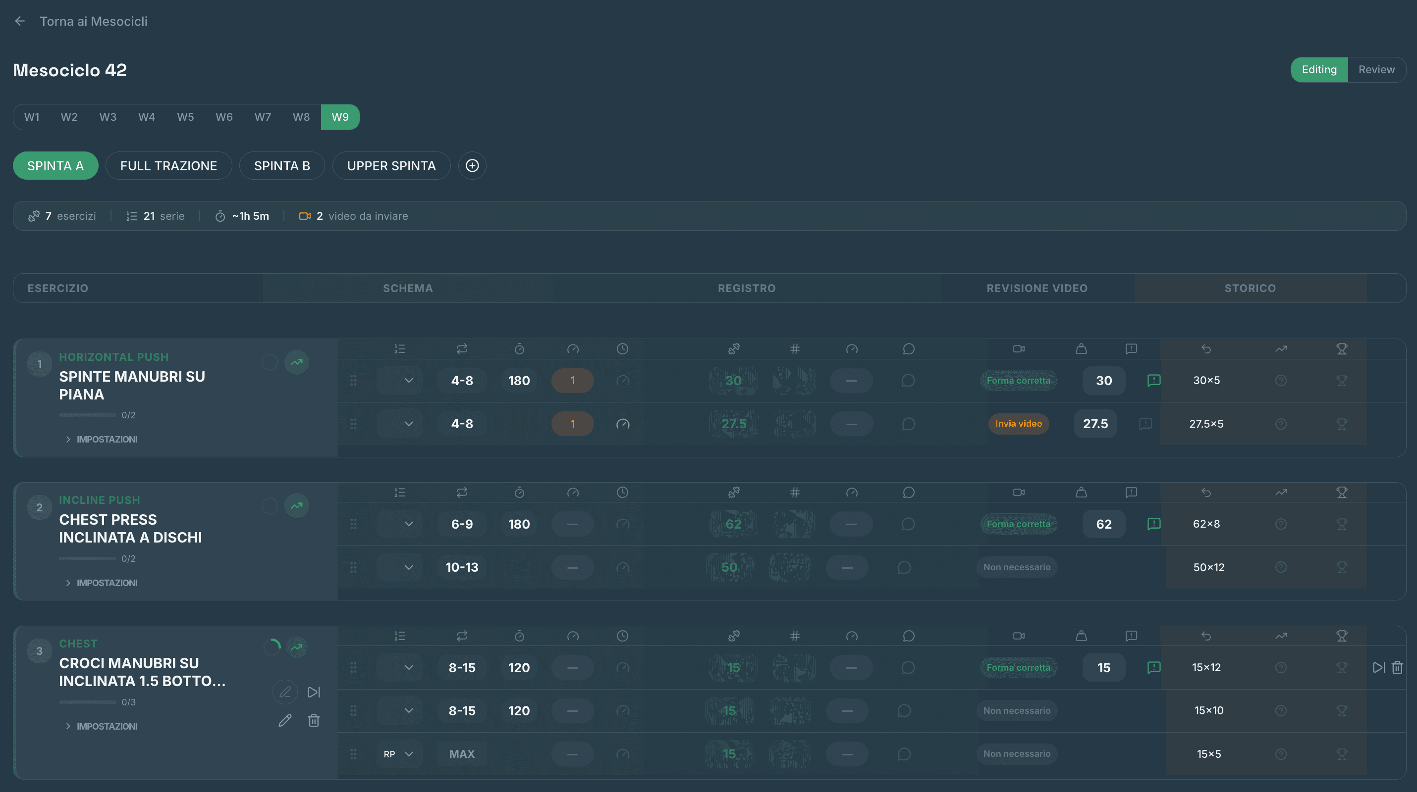 Workout Editor